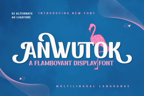 Anwutok Font: Cheerful Display Type for Summer Crafts