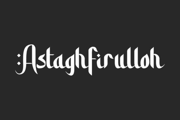 Astaghfirulloh Font: Elegant Arabic-Style Display Typeface