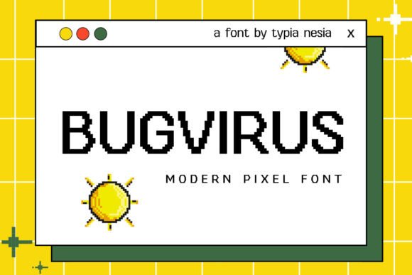 Bugvirus Font: A Retro Display Typeface for Branding