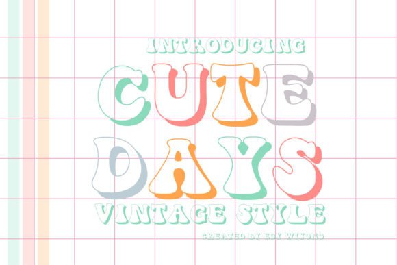 Cute Days Font Review: A Retro Display Typeface for Playful Branding