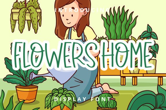 Flowers Home Font: A Handwritten Display Typeface for Editorial Warmth