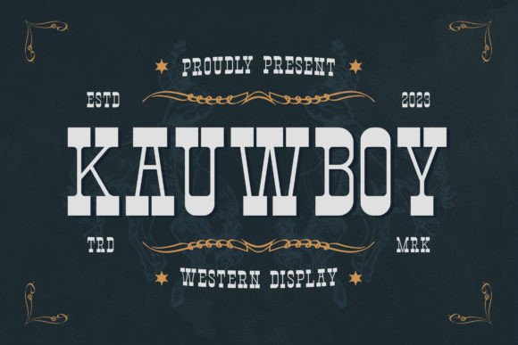 Kauwboy Font: Rugged Western Display Type for Makers