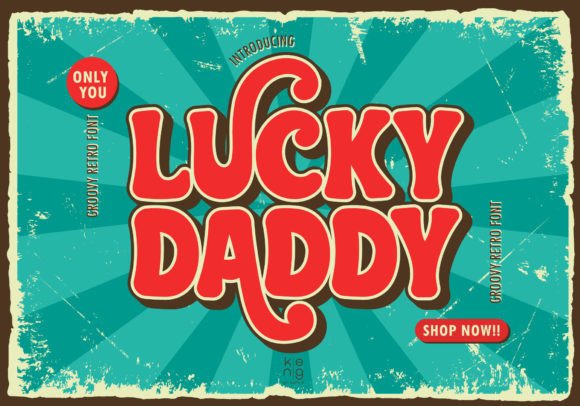 Lucky Daddy Font: Retro Display Typography for Web Design