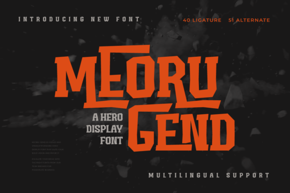 Meoru Gend Font: Bold Branding for Small Business