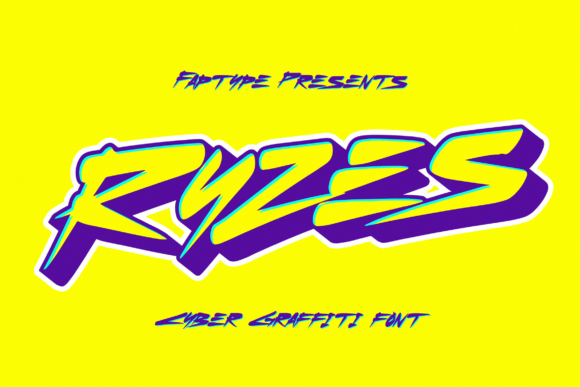 Ryzes Font: A Cyberpunk Typeface for Bold Branding