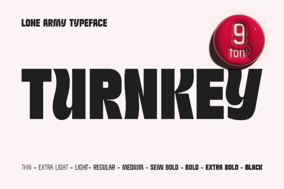 Turnkey Font: Retro Display Typeface for Crafters