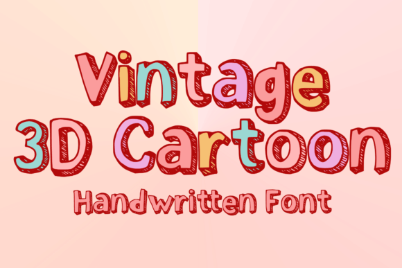 Vintage 3D Cartoon Font for Bold Marketing Visuals
